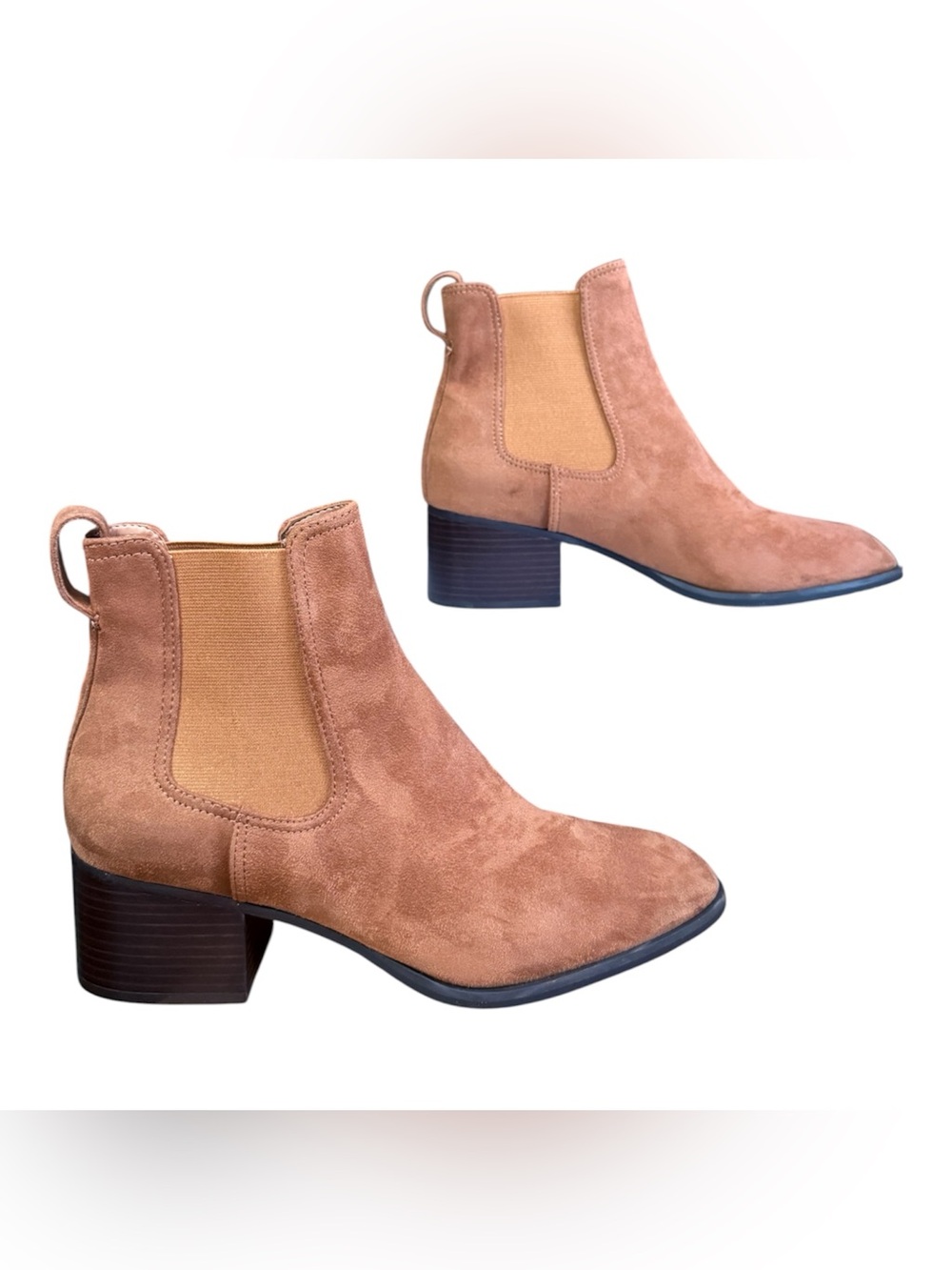 Nordstrom Rack Callie Suede Chelsea Boots, chestnut brown, 9.5M